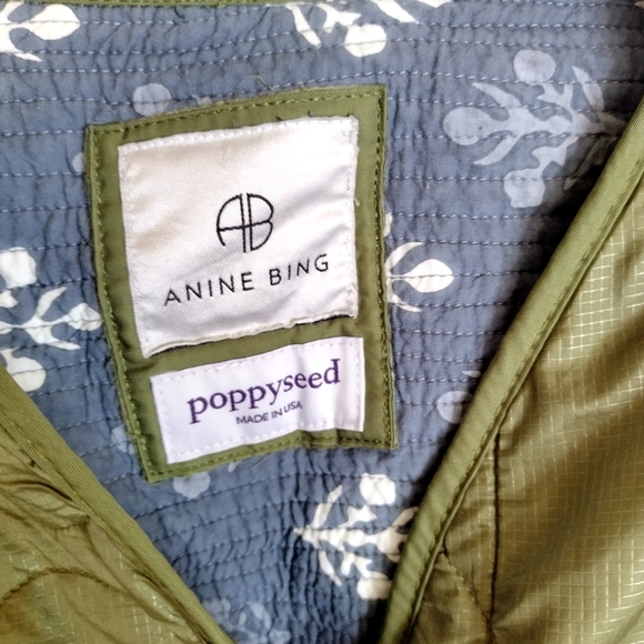 Rare Anine Bing Andy Patchwork Lightweight Bomber Jacket Sz S - Picture 3 of 7